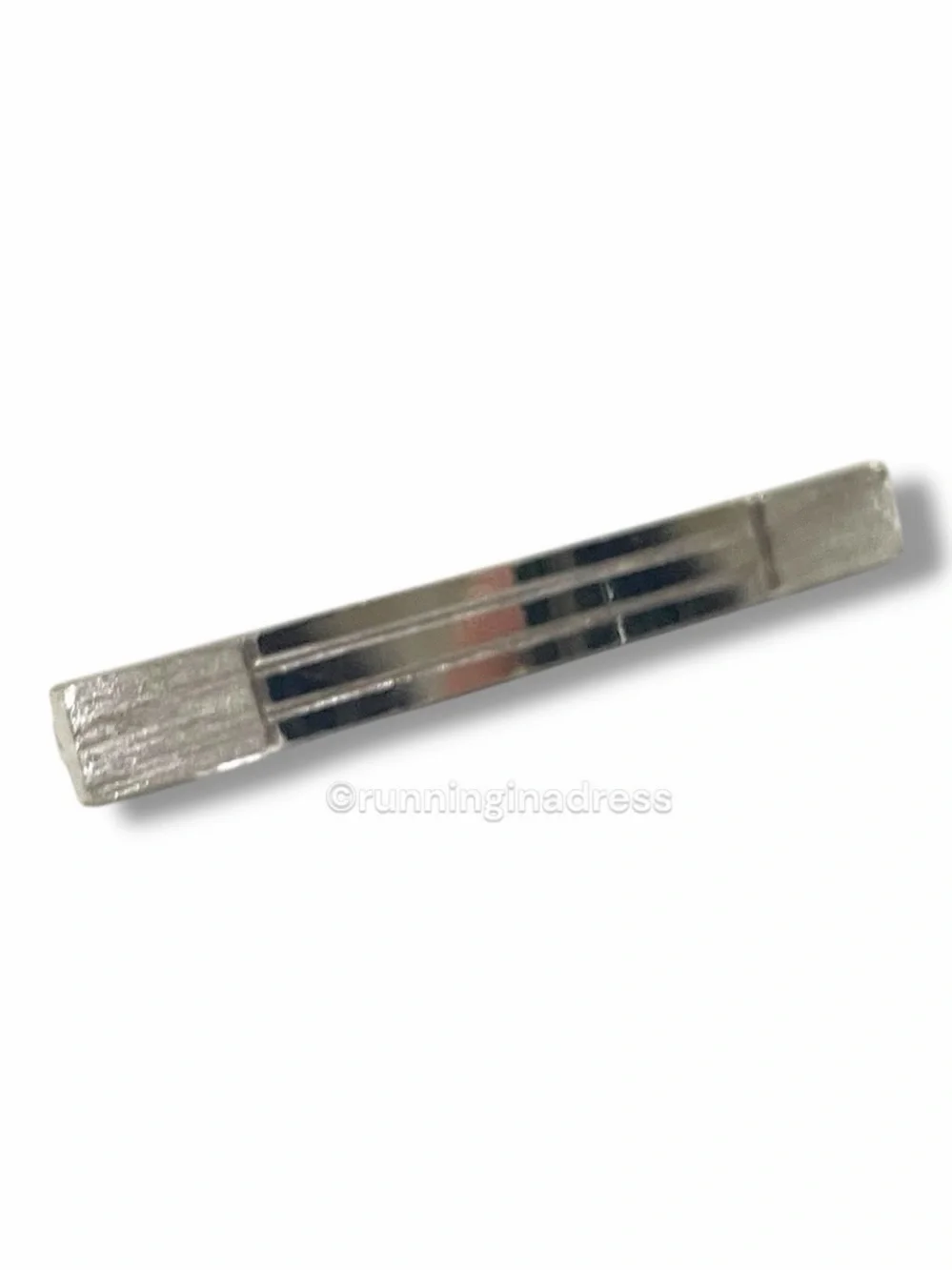 Vintage Nina Ricci Paris Silver Tie Clip 1980s Men's Geometric Tie Bar Clasp